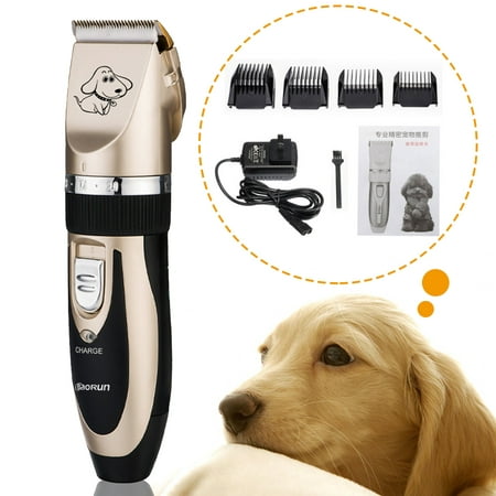 Professional Quiet Electric Pet Hair Trimmer Clipper Shaver Grooming Kit Set for Cat Dog Hair Best (Best Clippers For Long Haired Dogs)
