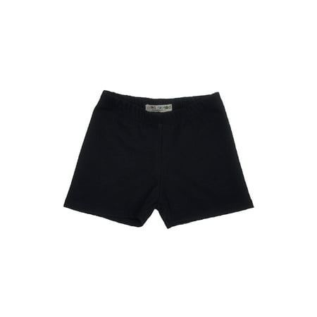 - Vivian's Fashions Legging Shorts - Girls, Cotton (Black, Large)
