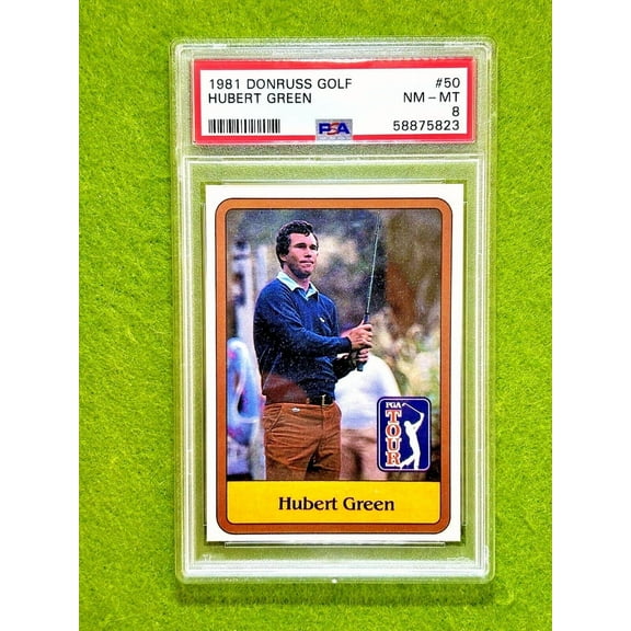 Hubert Green ROOKIE CARD PSA 8 NM-MT RC 1981 Donruss Golf HUBERT GREEN PGA TOUR