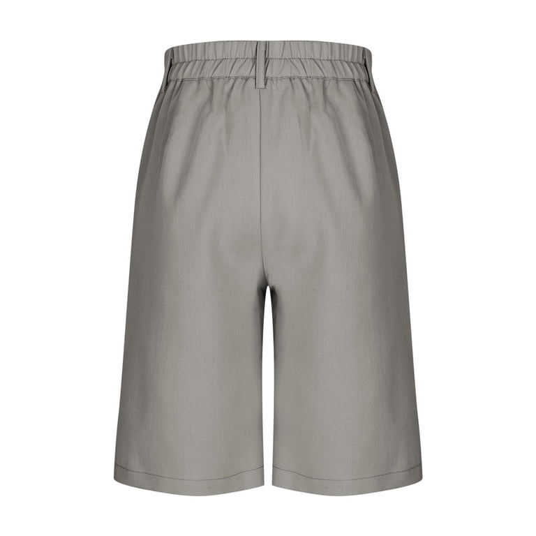 Cethrio Boys Dress Shorts, Gray