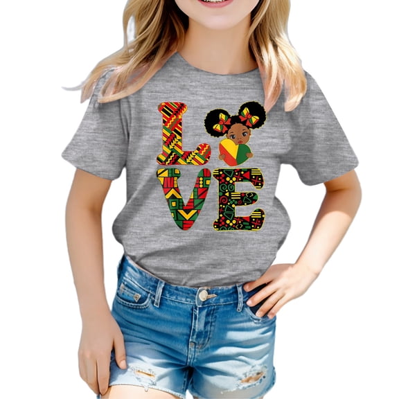Wxolcjlv Big Girl's Graphic Tee Summer Empowering Inspirational Short Sleeve Round Neck Tee Fashion Casual Tshirts,Sizes 10-11Y