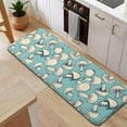 thumbnail image 5 of Beige Mushroom Sketch Teal Pattern Kitchen Rug Mat,Kitchen Runner Rugs Non Skid Washable,Decorative Kitchen Floor Mats for Kitchen,Sink,Laundry,17"x47.2", 5 of 7