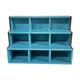 thumbnail image 5 of Estante de almacenamiento de pared, vitrina organizadora, estante abierto versátil, soporte de exhibición de 9 cubos para tazas, vasos, artículos, 5 of 9