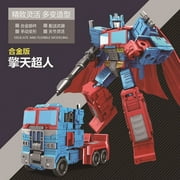 Transforming Toy | Optimus Prime & Bumblebee Alloy Models | Convertible Car to Robot Action Figures | Train-Themed Collectible for Boys Kids
