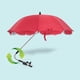 thumbnail image 5 of 2x Carrito de bebé Buggy Trolley Soporte de paraguas resistente a la lluvia Blanco + rojo, 5 of 9