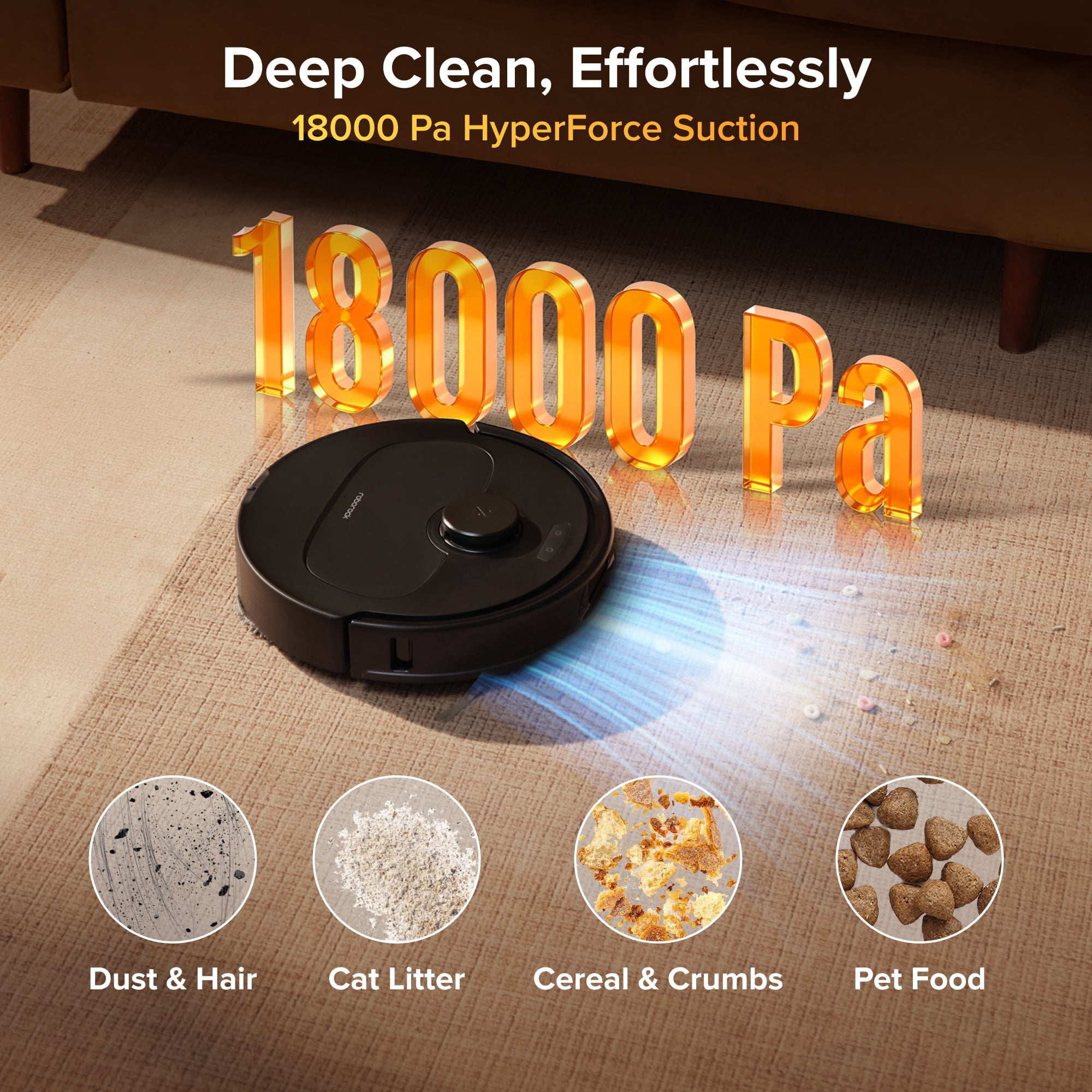 Roborock Qrevo series S Pro SE Robot Vacuum and Mop, 18,000Pa Suction, Multifunctional Dock with 167℉ Mop Self-Cleaning, Smart Obstacle Avoidance, Anti-Tangle Brush, Liftable Spinning Mop