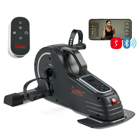Suny Health & Fitness 2-in-1 Mini Bike Pedal Exerciser, Assisted Motorized Under Desk w Free SunnyFit® App Membership - SF-B0960SMART
