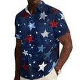 thumbnail image 2 of Hogleaql Men's 250 Anniversary Usa Shirts 4th Of July American Flag Graphic Short Sleeve Patriotic Shirts Collared Button Trendy Summer Beach Workout Outfits Navy 3XL, 2 of 6