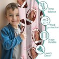 thumbnail image 3 of Blackout Kids Curtains,Pink Footballs with Bows Pattern Childrens Insulated Curtains Set Of 2,Bedroom Essentials,Toddler Room Decor 42"x54", 3 of 5