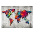 thumbnail image 2 of Tiptophomedecor Peel and Stick World Map  Wallpaper Wall Mural - World Map Colourful Paint - Removable Wall Decals, 2 of 3