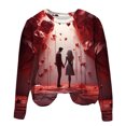thumbnail image 2 of Qiopertar Mode de la Saint-Valentin Chandail en Molleton Décontracté à Manches Longues Col Rond Imprimé pour Femmes Offres de la Semaine Liquidation à Moins de 5$ Économie jusqu'à 90 % de Réduction, 2 of 4