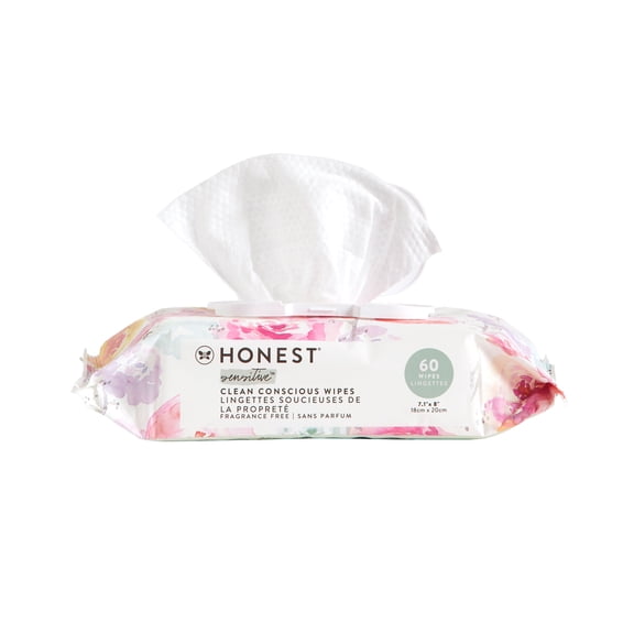 The Honest Company Clean Conscious™ Wipes, Rose Blossom, 60 Count