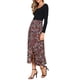thumbnail image 4 of Vestido Maxi de Patchwork Vintage Inspire Chic para Mujer, Vestido de Fiesta de Cuello Cuadrado L Negro Rojo, 4 of 6