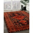 thumbnail image 3 of Ahgly Company Machine Washable Indoor Square Traditional Tomato Red Area Rugs, 4' Square, 3 of 7