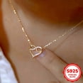 thumbnail image 2 of LINXIQIN A Delicate And Stylish S925 Silver Heart-shaped Zirconia Necklace With Infinite Luck 8-character Collarbone Chain Design, A Sense Of Design For Women's Jewelry Gifts., 2 of 9