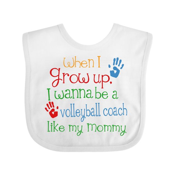 Inktastic Volleyball Coach Like Mommy Boys or Girls Baby Bib