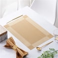 thumbnail image 1 of Oleegame 1 Pce Napperon 4 Pcs Cadre Napperon Occidental Tapis d'Isolation Thermique en Pvc Rectangulaire Napperon Simple Napperon Sans Rinçage pour la Maison Or, 1 of 5