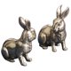 thumbnail image 4 of Brass Rabbit Ornaments 2PCS Solid Brass Bunny Statues, Desktop Tea Pet Figurines, Left Right Facing Animal Decorations for Living Tabletop, 4 of 4