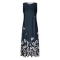 thumbnail image 5 of Estampado Casual Verano Cuello Redondo Vestido Floral Manga Corta Mujer Bolsillo Vestido Mujer Vestido Largo Pompotops ghjkhdj12501, 5 of 5