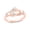 Rose Gold Vermeil Plated Silver, variant on Diamond Claddagh Ring for Women, 1/20 CTTW, 14KT Gold Vermeil Over Sterling Silver, Irish Love and Friendship