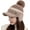 Khaki, variant on Winter Knitted Baseball Cap for Women Furry Knit Warm Hat with Ear Flaps Windproof 3-in-1 Baseball Cap