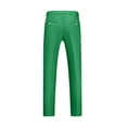 thumbnail image 3 of YLSDY Men's Business Suit Pants Flat Front Dress Pants with Belt Loops Zip Fly Multiple Colors Green XXXXXL, 3 of 3