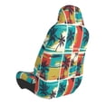 thumbnail image 2 of Wukai Colorful Hawaii Palms Full Set Car Seat Covers with Soft Padding Universal Auto Front Seats Protector and Cushion Mat, 2 of 5