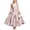 C1-Pink1184, variant on SONXAHE Floral Print Midi Dress For Women Cap Sleeve Waist Band Flared Silhouette Bridal Long Dress