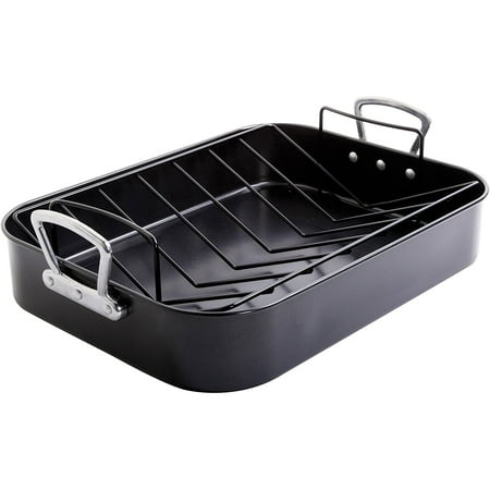 

Gibson Home French Roaster 2 Piece Carbon Steel Turkey Chicken w/ Roast Rack