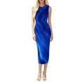 thumbnail image 1 of Robe à Bretelles Dos Nu pour Femmes, Robe d'Été Décontractée Sans Manches à Col en V Ajustée en Polyester, Bleu Taille g, 1 of 4