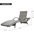 thumbnail image 2 of 80" Outdoor Chaise Lounge Set of 2 with Pull-Out Table & 5-Position Recliner – Wicker Patio Chairs for Poolside Sunbathing, 2 of 18