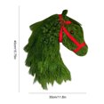 thumbnail image 4 of Corona De Retrato De Caballo Guirnaldas navideñas Corona de plástico grande Fácil instalación con piña para jardín, 4 of 8