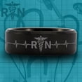 thumbnail image 2 of Registered Nurse Heart Rate Tungsten Carbide Ring, 2 of 6