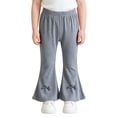 thumbnail image 6 of Solid Pants Wide Girls Flare Dress Pants Kids School Uniform Bell Bottoms with Elastic Waist for Teens, 6 of 6