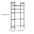 thumbnail image 3 of Ftwytp 3-Tier Bathroom Storage Rack with Waterproof & Anti-Slip Design, Plastic & Iron Multi-Purpose Organizer for Bathroom Laundry Balcony, Durable Space-Saving Household Storage Solution, 3 of 8