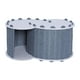 thumbnail image 1 of Cat de túnel de juego de gato cueva de gato con 2 hoyos cubierta universal removible resistente a los rasguños para 2 gatos nido escondito de la casa Gris oscuro, 1 of 8