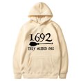 thumbnail image 1 of 1692 They Missed One Printed Hooded Sweatshirt Loose Top For Women, 1 of 2