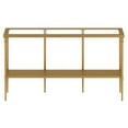 thumbnail image 3 of Evelyn&Zoe Glass 2Tier Console Table, Brass/Clear, 3 of 7