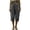 Dark Gray, variant on Women Wide Straight Leg Capri Pants Summer Palazzo High Waisted Drawstring Casual Loose Lounge Flowy Work Capris Loose Comfy Cropped Beach Trousers with Pockets