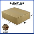 thumbnail image 5 of EcoSwift Brand Premium 12x9x3 Cardboard Box Mailing Packing Shipping Box Corrugated Carton 23 ECT, 12"x9"x3", Brown, 1-Box, 5 of 5