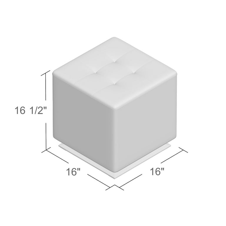 Brigg Marco Tufted Cube Ottoman Walmart