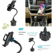 XPRESSION Universal Adjustable Long Arm Gooseneck Phone Cup Holder Car Mount For All Smartphones Tablet GPS 360 Rotatable Cradle Suction Car Cup Mount Cell Phone Holder / Stand With Quick Release Button