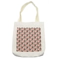 thumbnail image 1 of Ethnic Tote Bag, Ottoman Style Tulip Paisley Blossoms Leaves Motif Middle Eastern Art, Cloth Linen Reusable Bag for Shopping Books Beach and More, 16.5" X 14", Cream, by Ambesonne, 1 of 2