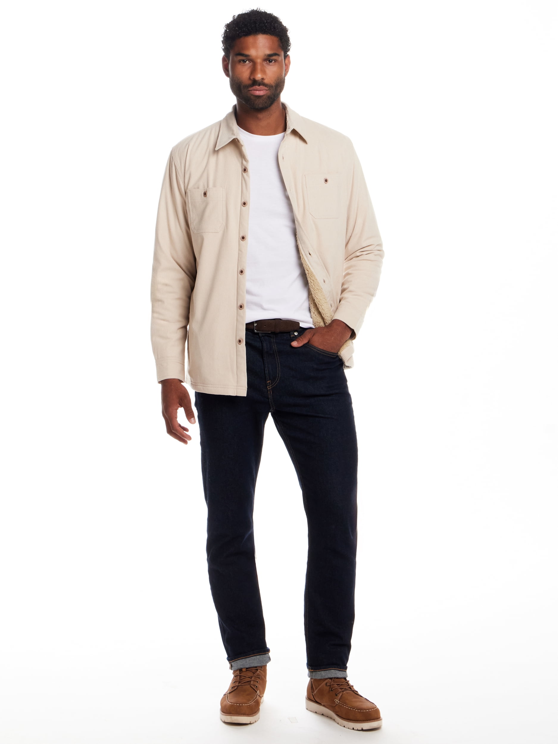 Frontier Threads Men's Sherpa-Lined Corduroy Shirt Jacket