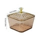 thumbnail image 2 of witspace witspace - Juego de 2 platos de acrílico para dulces con tapa, azucarero decorativo con cubierta de cristal, recipiente transparente para galletas, caja de buffet de dulces, contenedor de, 2 of 8