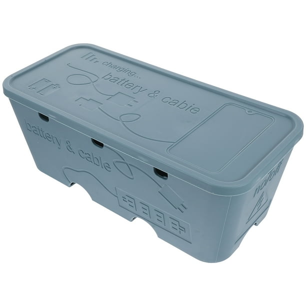 unbranded Organizador De Cables Para Escritorio Color Azul Con Múltiples Orificios Y Almacenamiento