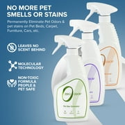 Zero Odor Pet Odor Eliminator Spray Kit with Litter Box Deodorizer and Stain Remover Set of 3