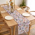 thumbnail image 3 of Table Runner 72 Inches Long for Kitchen Dining, Watercolor Floral Dresser Scarf Farmhouse, Dining Table Decorations for Wedding/Parties, Spring Flowers Plants Modern Rustic 14 x 72 In, 3 of 8