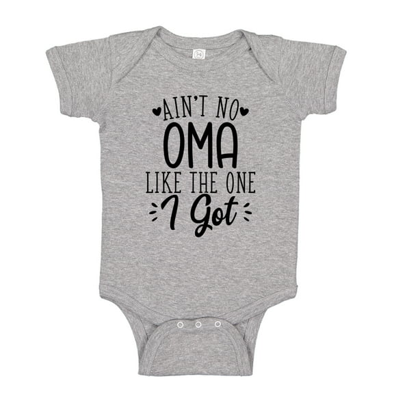 Ain't No Oma Like The One I Got Baby Bodysuit One Piece NB Athletic Heather
