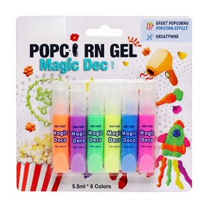 3D Puffy Paint Pens 6 Colors Magic Popcorn Bubble Gel Pens Set DIY Art Crafts Supplies